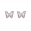 Wholesale Women's Animalpatterned Glass And Crystal Earrings With Copper Design