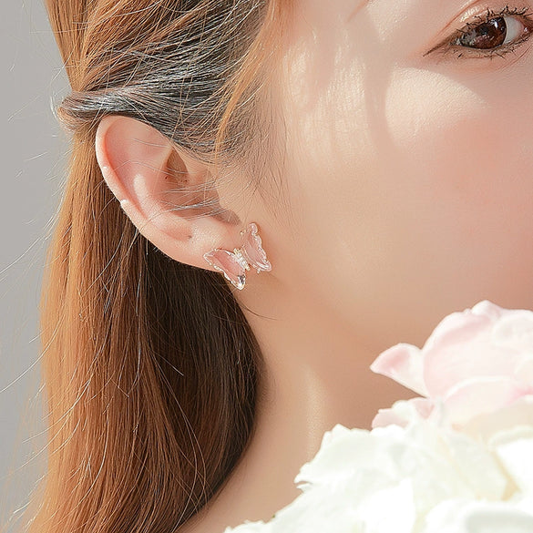 Wholesale Women's Animalpatterned Glass And Crystal Earrings With Copper Design