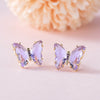 Wholesale Women's Animalpatterned Glass And Crystal Earrings With Copper Design