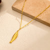 Wholesale Women's Animals Shape Stainless Steel Real Gold Plated Pendant Necklace