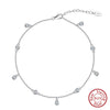 Wholesale Women's Anklet Jewelry S925 Sterling Silver Gypsophila Geometric Style