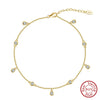 Wholesale Women's Anklet Jewelry S925 Sterling Silver Gypsophila Geometric Style