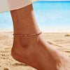 Wholesale Women's Anklet Natural Purple Mica Stone S925 Sterling Silver Geometric Style