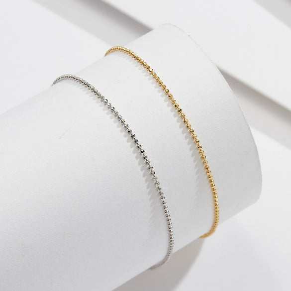 Wholesale Women's Anklet S925 Sterling Silver Geometric Simple Style