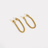 Wholesale Women's Antiallergic Nonfading Stainless Steel Chain Earrings With Geometric Styling And Pvdp Furnace Real Gold Treatment