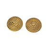 Wholesale Women's Antique Hypoallergenic Exaggerated Stainless Steel Plaid Striped Interwoven Round Earrings With Electroplating