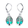 Wholesale Women's Antique Natural Style Copper Dropshaped Geometric Earrings With Electroplating