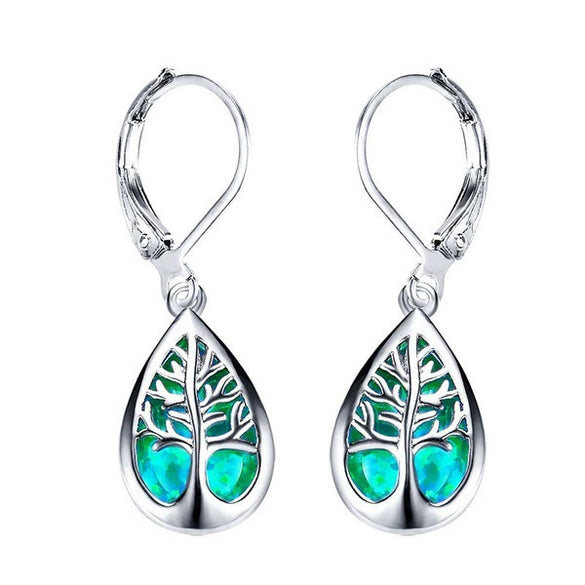 Wholesale Women's Antique Natural Style Copper Dropshaped Geometric Earrings With Electroplating