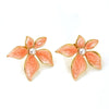Wholesale Women's Antique Titanium Steel Earrings With Flower Pattern And Dripping Oil Treatment