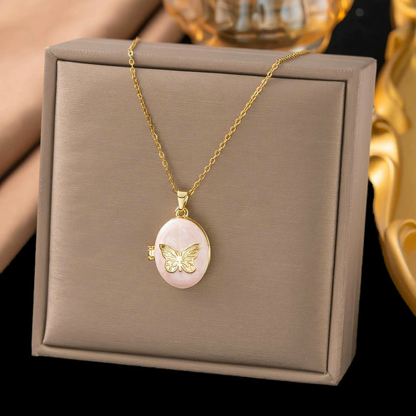 Wholesale Women's Artistic Retro Light Luxury Geometric Heart Star Shaped 18K Real Gold Plated Copper Pendant Flash O Chain Necklace