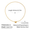 Wholesale Women's Ball Bead Chain Magnet Heart Necklace Stainless Steel Electroplated