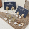 Wholesale Women's Baroque Button Earrings Natural Freshwater Pearl 925 Sterling Silver Needle Oblate Shape