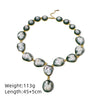 Wholesale Women's Baroque Freshwater Pearl Necklace With Gold Plated Pendant And Regular Chain Electroplating Style