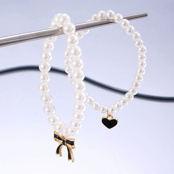 Wholesale Women's Baroque Handmade Imitation Pearl Round Bracelet