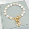 Wholesale Women's Baroque Handmade Imitation Pearl Round Bracelet