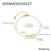 Wholesale Women's Baroque Light Luxury Geometric 316L Stainless Steel And Freshwater Pearl Bracelet With Electroplating