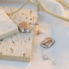 Wholesale Women's Baroque Purple Square Pearl 925 Silver Handmade Highend Jewelry Bracelet Set
