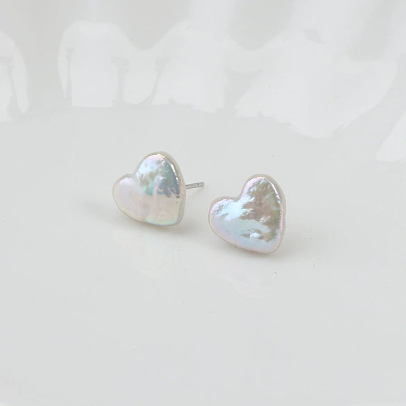 Wholesale Women's Baroque Style 925 Silver Freshwater Pearl Earrings With Special Shape