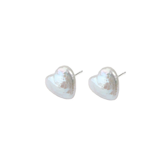 Wholesale Women's Baroque Style 925 Silver Freshwater Pearl Earrings With Special Shape