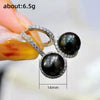 Wholesale Women's Baroque Vintage Simple Allmatch Black Pearl Zircon Earrings Copper Geometric Dripping Glue