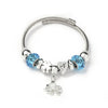 Wholesale Women's Beaded Bracelet With Blue Animal Design Stainless Steel Electroplated