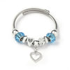 Wholesale Women's Beaded Bracelet With Blue Animal Design Stainless Steel Electroplated