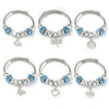Wholesale Women's Beaded Bracelet With Blue Animal Design Stainless Steel Electroplated