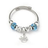 Wholesale Women's Beaded Bracelet With Blue Animal Design Stainless Steel Electroplated