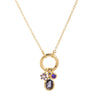 Wholesale Women's Birthstone Pendant Necklace Copper Goldplated Geometric Style Electroplating