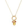 Wholesale Women's Birthstone Pendant Necklace Copper Goldplated Geometric Style Electroplating