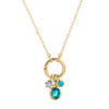 Wholesale Women's Birthstone Pendant Necklace Copper Goldplated Geometric Style Electroplating