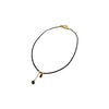 Wholesale Women's Black Crystal And 925 Silver Geometric Handmade Clavicle Necklace