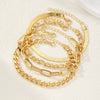 Wholesale Women's Bohemian Geometric Metal Chain Bracelet With Electroplating