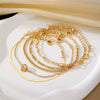 Wholesale Women's Bohemian Geometric Metal Chain Bracelet With Electroplating