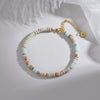 Wholesale Women's Bohemian Style Geometric Titanium Steel Beaded Electroplated Bracelet