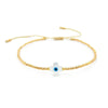 Wholesale Women's Bohemian Style Natural Shell And Glass Glaze Handwoven Geometric Beaded Bracelet