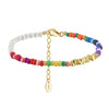 Wholesale Women's Bohemian Style 925 Sterling Silver Geometric Beads Clavicle Chain Necklace With Electroplating