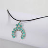 Wholesale Women's Bohemian Style Vintage Turquoise Flower Turtle Shell Alloy Resin Necklace Electroplated
