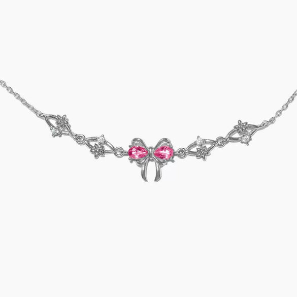 Wholesale Women's Bow Zircon Bracelet Copper Plastic Set With Diamonds