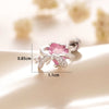 Wholesale Women's Bowknot Copper Titanium Steel Ear Nail Earrings With Diamond Design