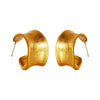 Wholesale Women's Brass And 925 Silver Needle Geometric Wave Cshaped Electroplated Earrings