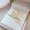 Wholesale Women's Brass Electroplated Crown Pattern Open Adjustable Ring