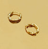 Wholesale Women's Brass Gold Plated Mobius Circle Earrings With Geometric Design
