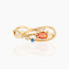 Wholesale Women's Brass Marine Animal Ring With Colorful Zircon Featuring Crab And Seahorse Designs