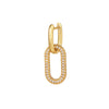 Wholesale Women's Brass Zircon Inlaid Geometric Hollow Long Square Fashion Earrings