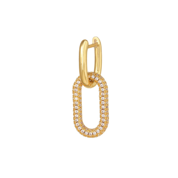 Wholesale Women's Brass Zircon Inlaid Geometric Hollow Long Square Fashion Earrings
