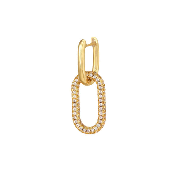 Wholesale Women's Brass Zircon Inlaid Geometric Hollow Long Square Fashion Earrings