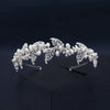 Wholesale Women's Bridal Headwear Pearl And Zinc Alloy Handmade Mori Style Flower And Leaf Hair Band With Diamond Light Luxury Accessories