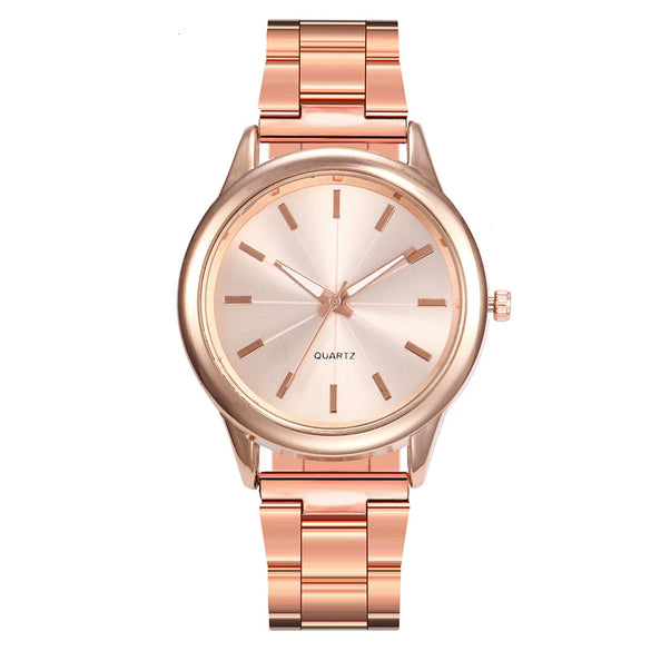 Wholesale Women's Business Fashion Midnight Steel Belt Quartz Watch With Round Dial And Stainless Steel Strap
