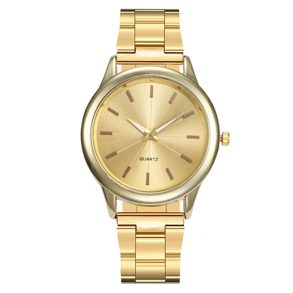 Wholesale Women's Business Fashion Midnight Steel Belt Quartz Watch With Round Dial And Stainless Steel Strap